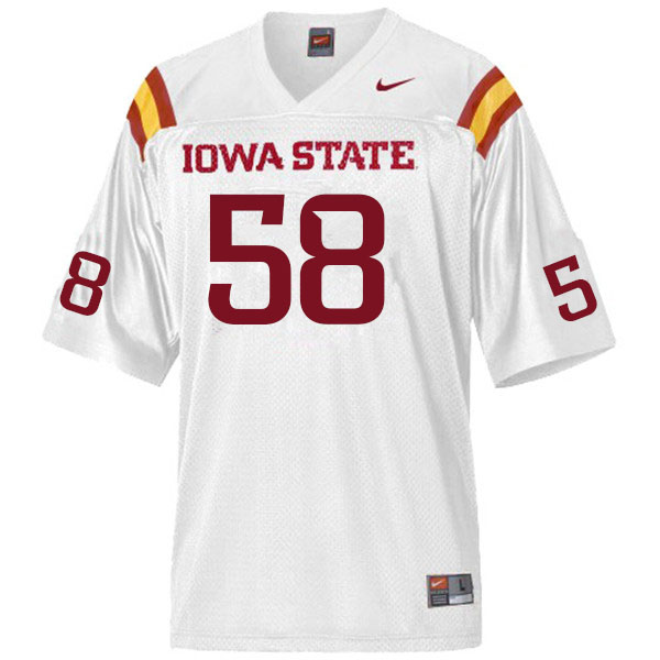 Men #58 Eyioma Uwazurike Iowa State Cyclones College Football Jerseys Sale-White